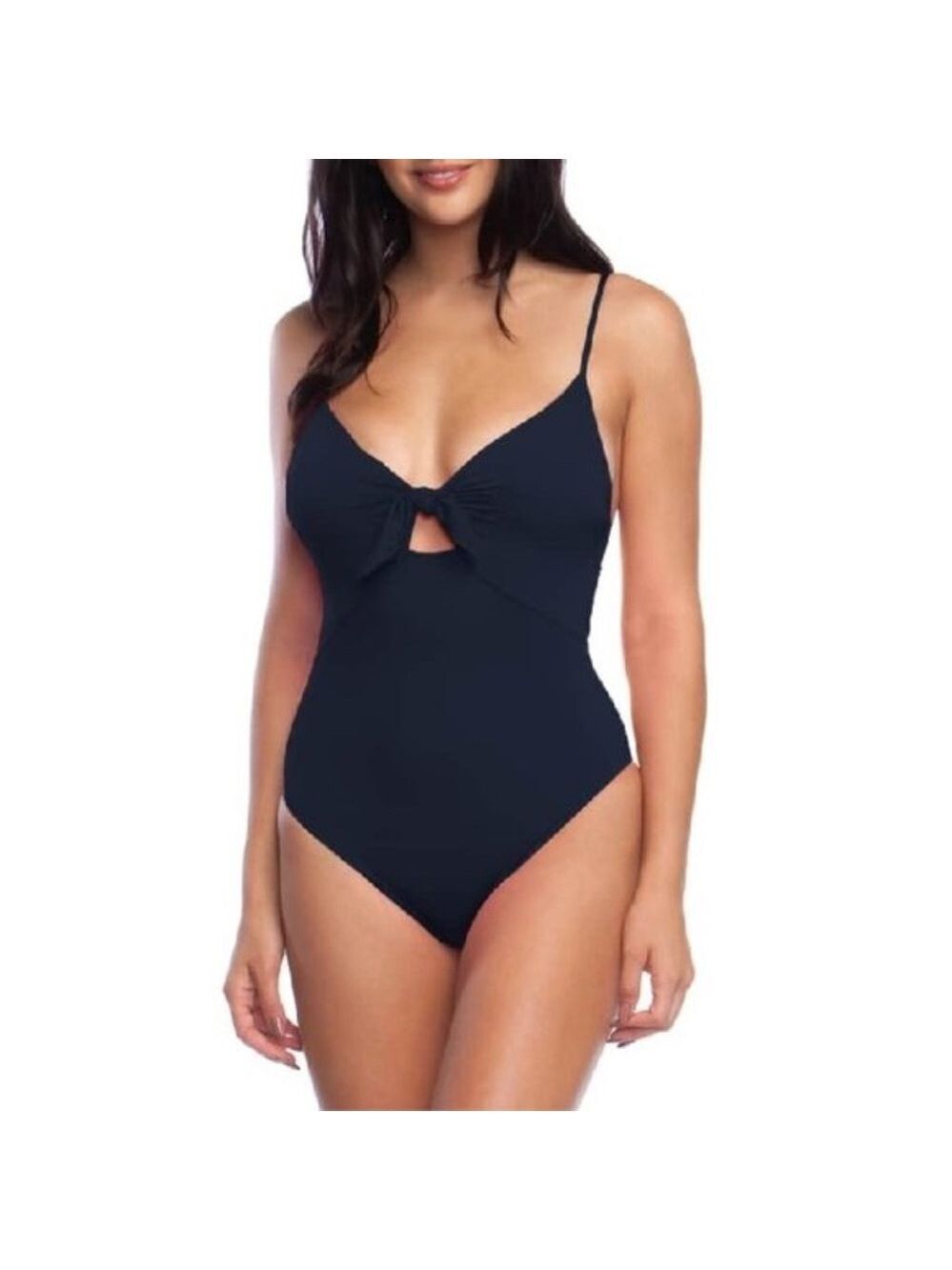 Trina Turk Getaway Solid High Leg Maillot Swimsuit